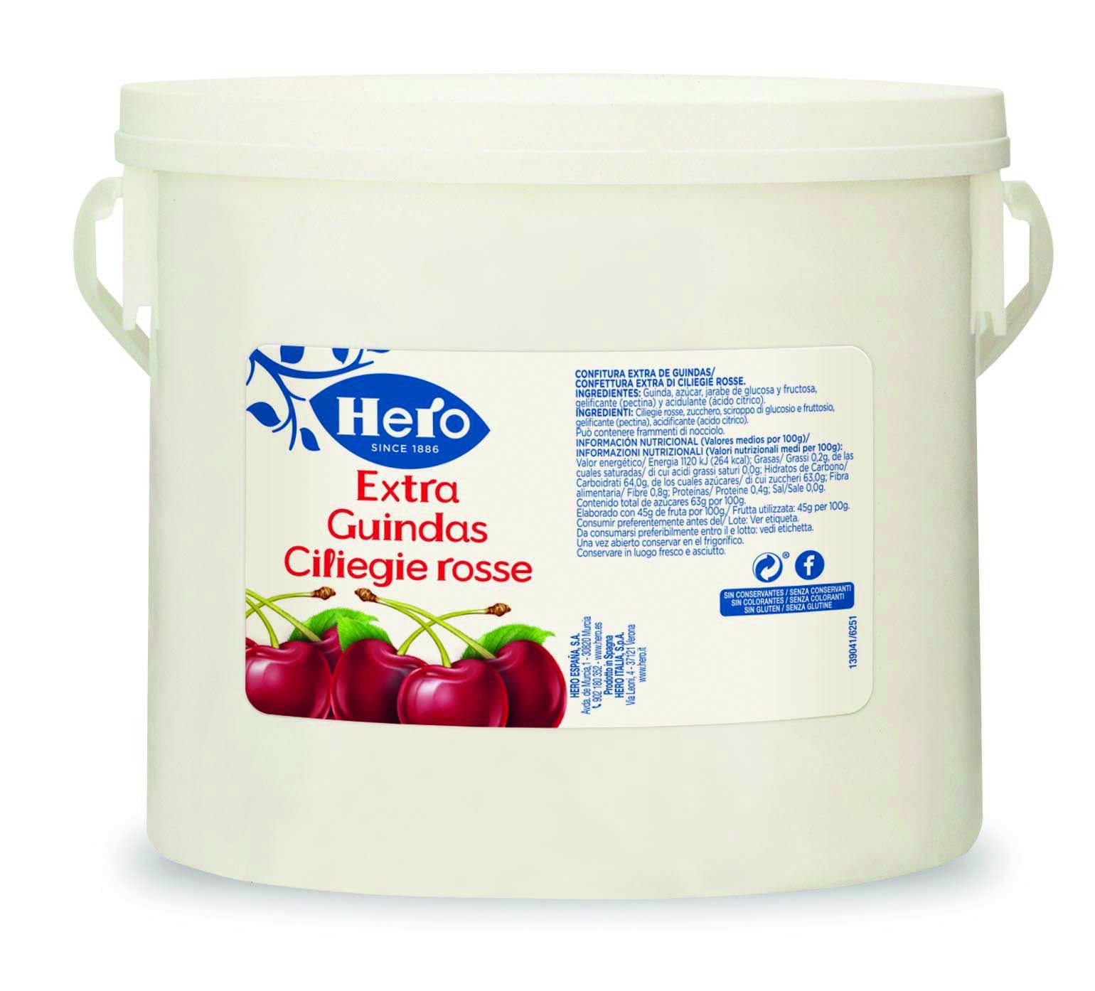 Hero Confettura Extra Ciliegie Rosse 1x3,65 Kg - Hero Shop